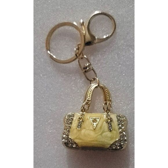 NWOT - Enamel Pink and Gold Tone Mini Handbag Purse Charms - Picture 15 of 16